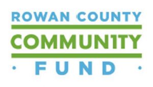 'Rowan County Community Fund logo with blue and green text.'